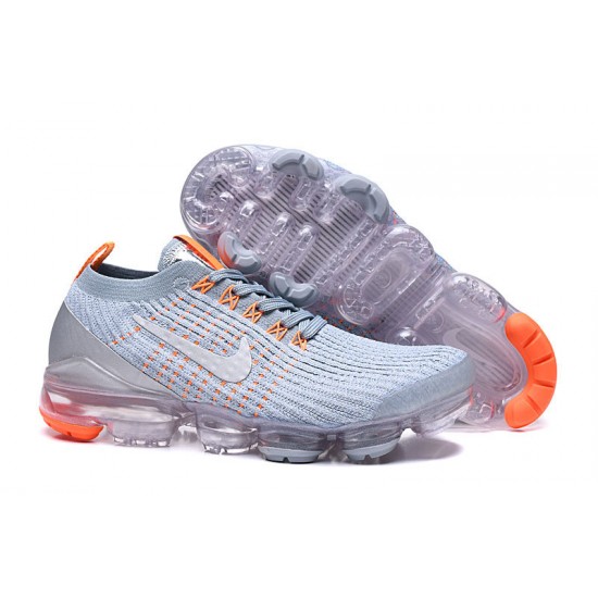 Air VaporMax Flyknit 3 Women/Men Sports Shoes Grey Orange AJ6900-003