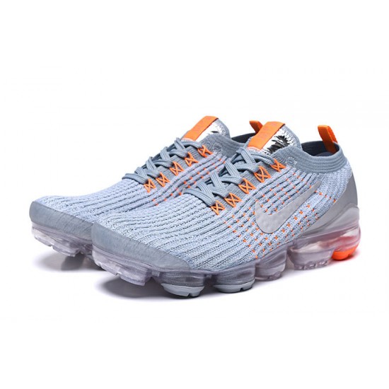 Air VaporMax Flyknit 3 Women/Men Sports Shoes Grey Orange AJ6900-003