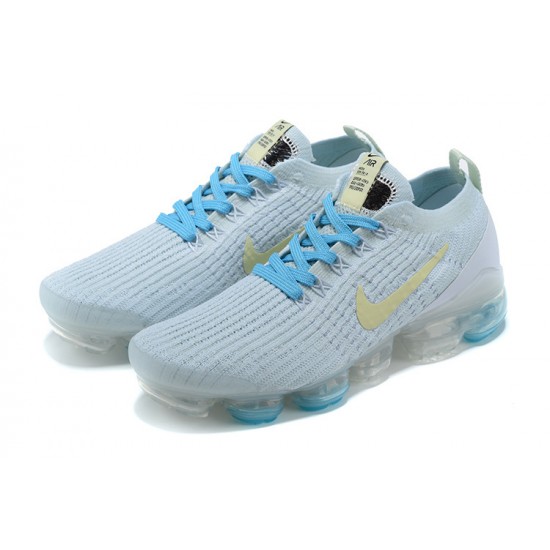 Air VaporMax Flyknit 3 Women/Men Sports Shoes White Blue AJ6910-500