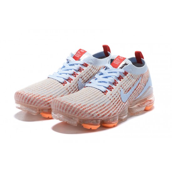 Air VaporMax Flyknit 3 Women/Men Sports Shoes White Orange AJ6910-400