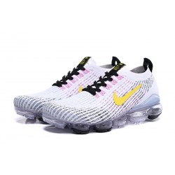 Air VaporMax Flyknit 3 Women/Men Sports Shoes White Yellow AJ6900-103