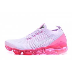 Air VaporMax Flyknit 3 Women Sports Shoes White Pink AJ6910-005