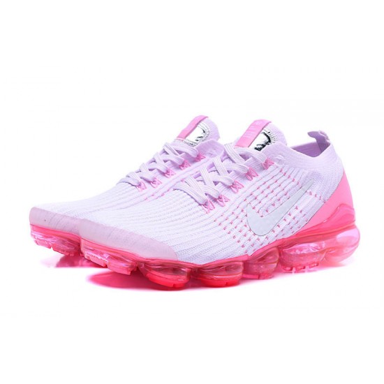 Air VaporMax Flyknit 3 Women Sports Shoes White Pink AJ6910-005