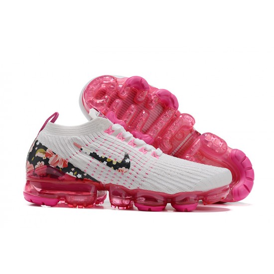 Air VaporMax Flyknit 3 Women Sports Shoes White Pink AJ6910-601